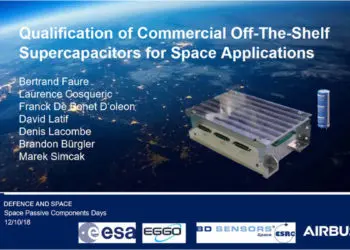 Qualification of COTS Supercapacitors for Space Applications