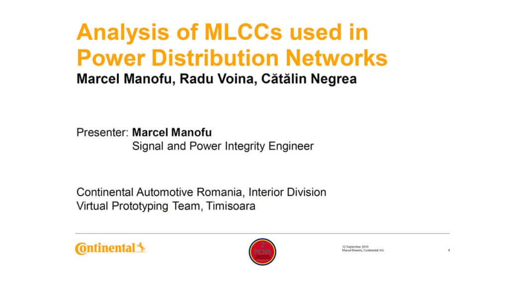 Analysis of Multi-Layer Ceramic Capacitors  used in Power Distribution Networks – OUTSTANDING PAPER AWARD