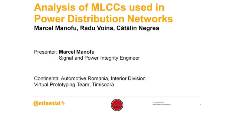 Analysis of Multi-Layer Ceramic Capacitors  used in Power Distribution Networks – OUTSTANDING PAPER AWARD