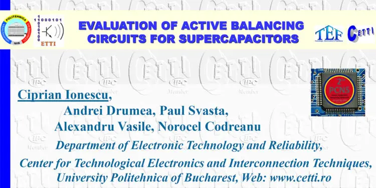 Evaluation of Active Balancing Circuits for Supercapacitors