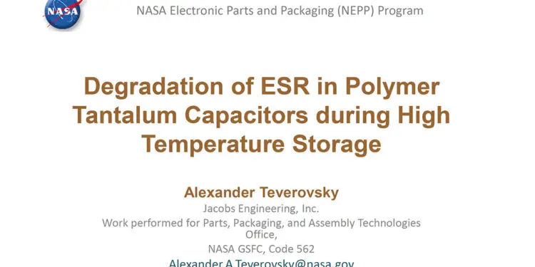 Degradation of ESR in Polymer Tantalum Capacitors during High Temperature Storage  BEST PAPER AWARD