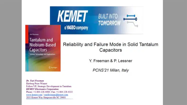 Reliability and Failure Mode in Solid Tantalum Capacitors