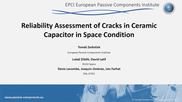 Reliability Assessment of Cracks in Ceramic Capacitor in Space Condition