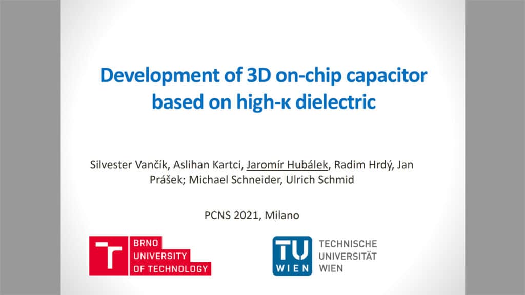 Development of 3D On-Chip Capacitor Based on High-κ Dielectric