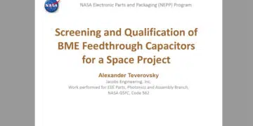 Screening and Qualification of BME Feedthrough Capacitors for a Space Project