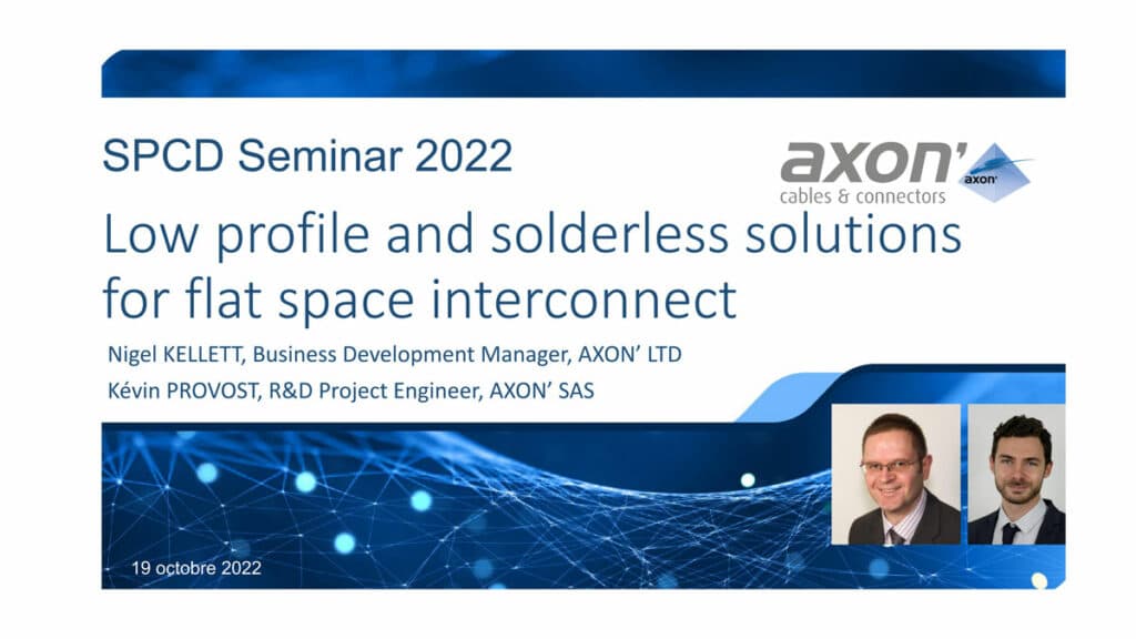 Low Profile Solderless Flat Interconnect for Space Applications