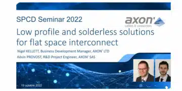Low Profile Solderless Flat Interconnect for Space Applications