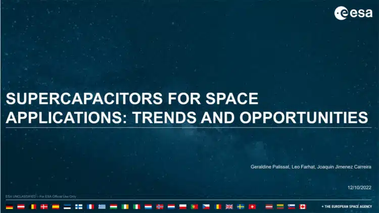 Opportunities of Supercapacitors for Space Applications