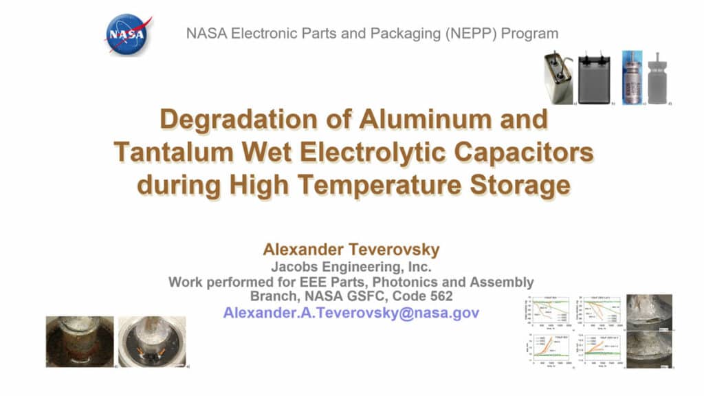 Degradation of Aluminum and Tantalum Wet Electrolytic Capacitors during High Temperature Storage