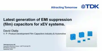 Latest Generation of EMI Suppression Film Capacitors for xEV Systems