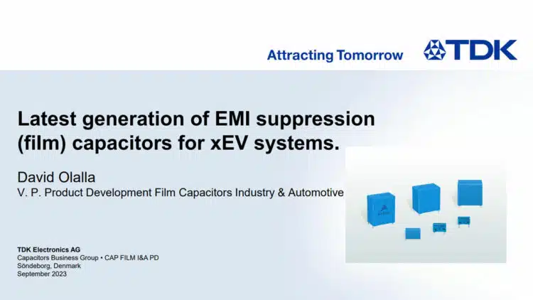 Latest Generation of EMI Suppression Film Capacitors for xEV Systems