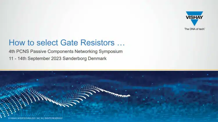 How to Select Gate Resistors